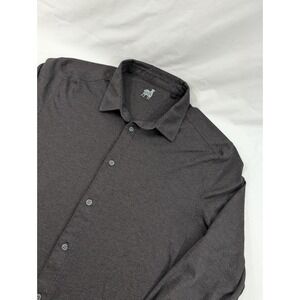 Raffi Button Front Long Sleeve Size XL Mens Gray Cotton Performance Casual Dress
